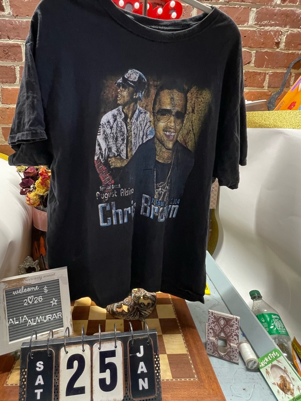 Black Chris Brown Graphic Tee - Men